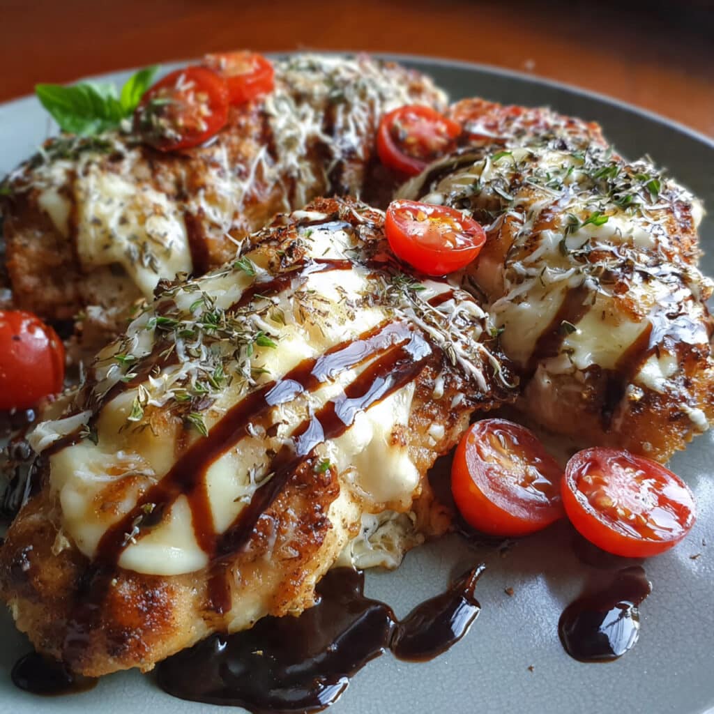 Balsamic Chicken with Mozzarella Cheese
