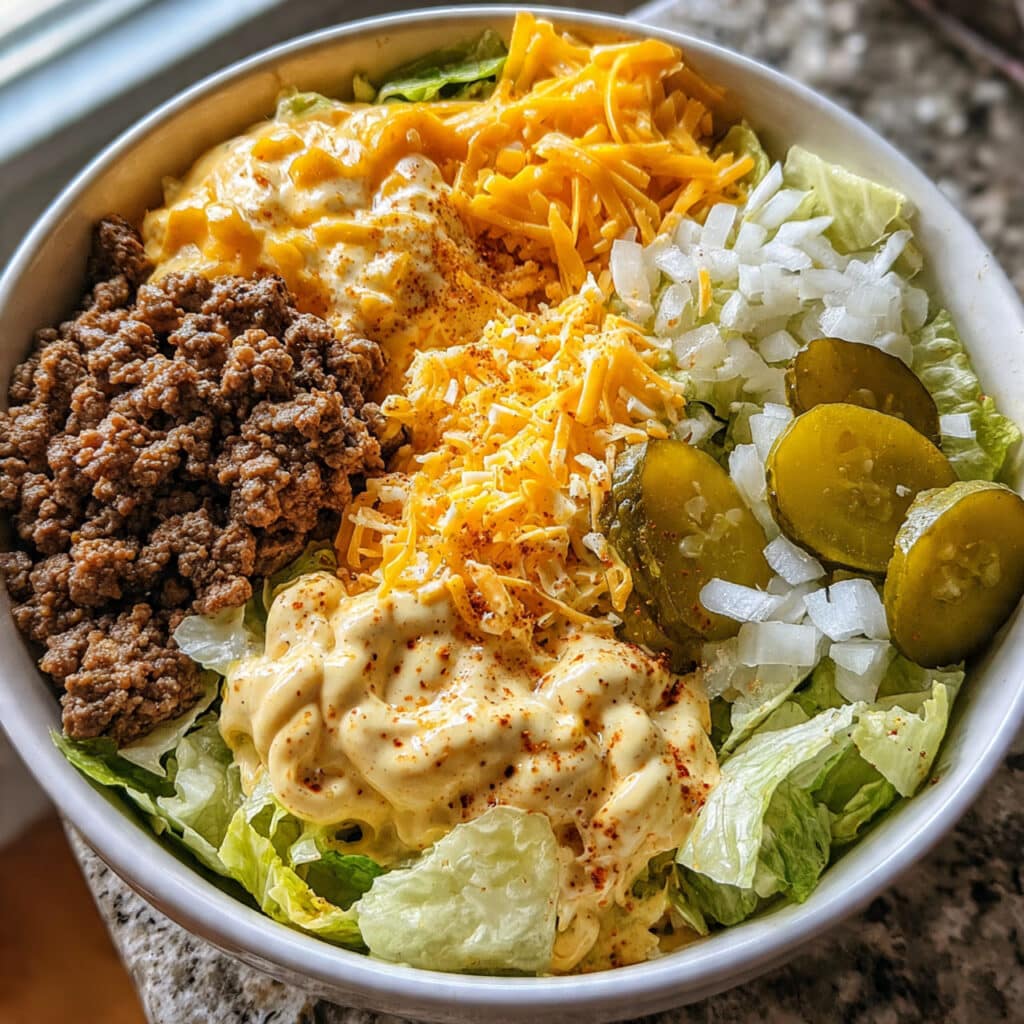 Keto Big Mac Salad Bowl
