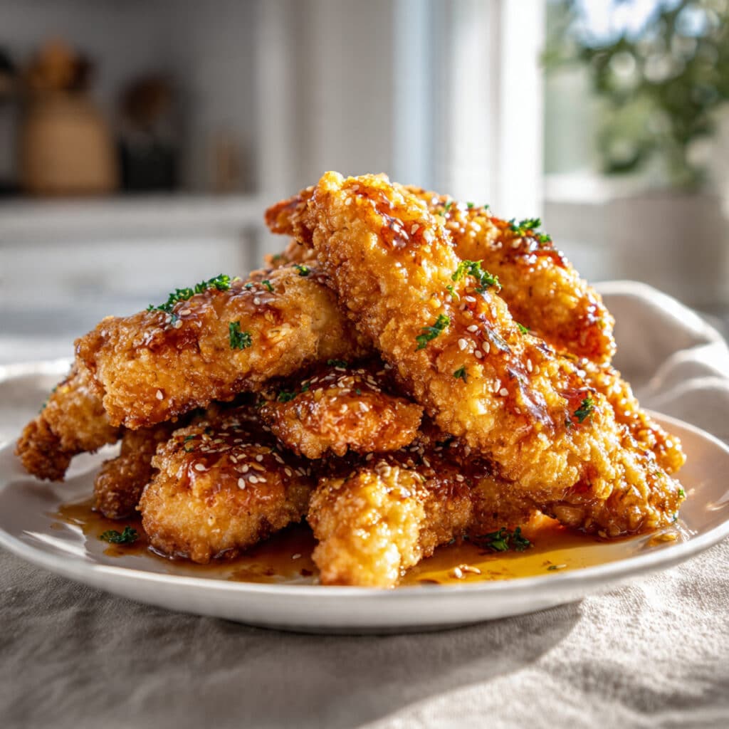 Air Fryer Honey Butter Garlic Chicken Tenders