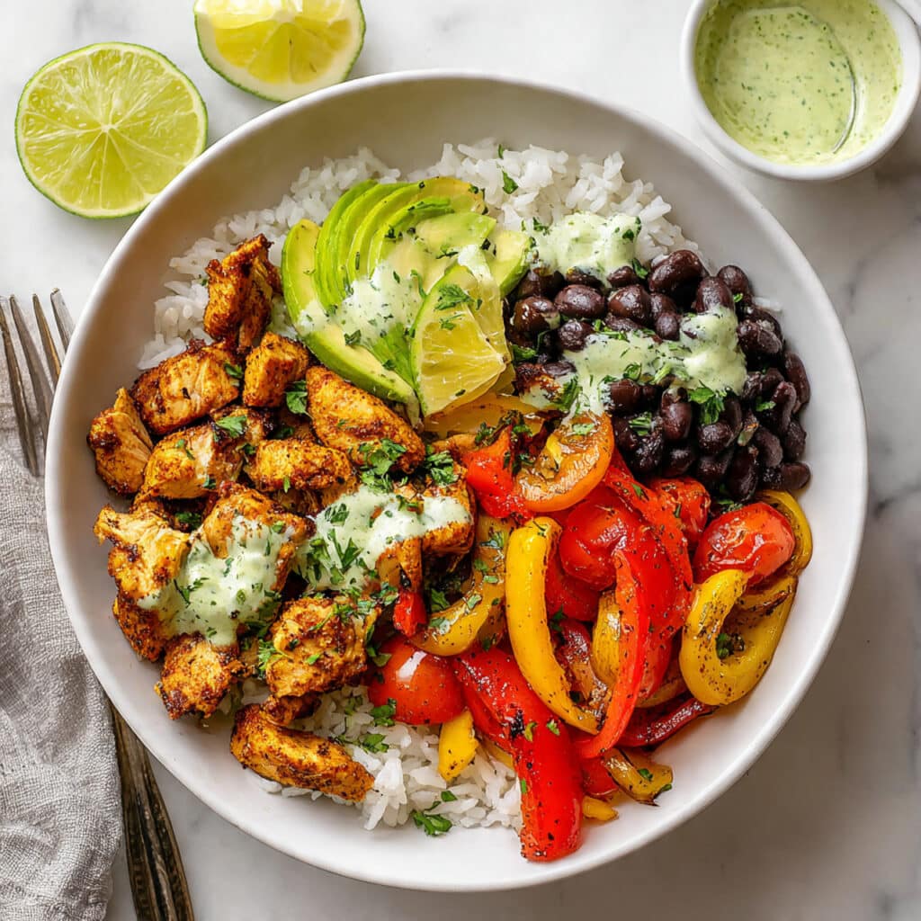 Chicken Fajita Rice Bowl