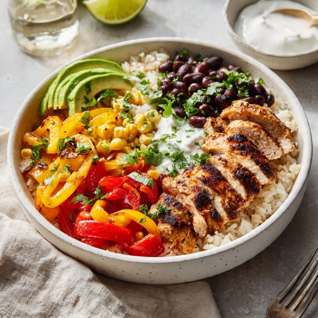 Chicken Fajita Burrito Bowl