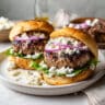 Grilled Lamb Burgers with Feta
