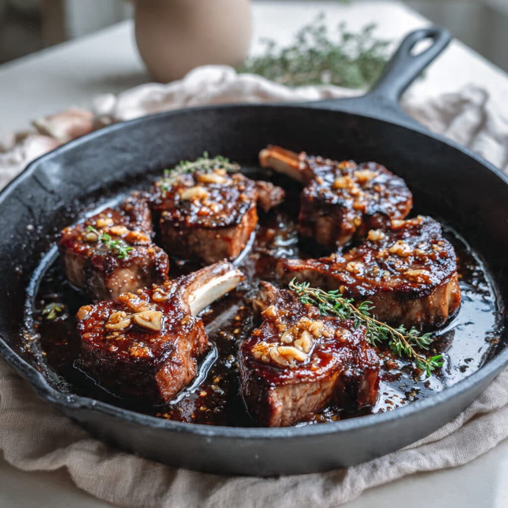 Honey Garlic Glazed Lamb Chops