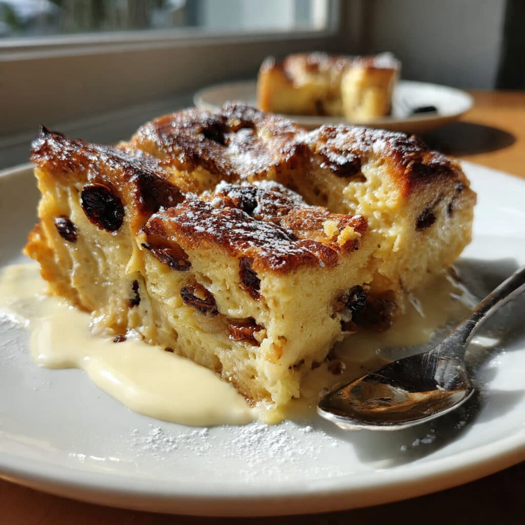 Hot Cross Bun Bread Butter Pudding