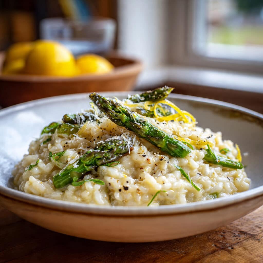 Instant Pot Lemon Asparagus Risotto