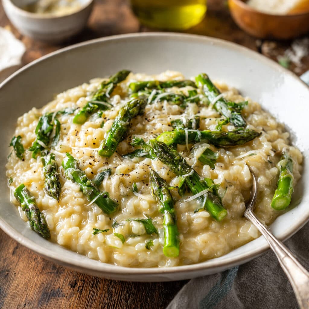 Instant Pot Lemon Asparagus Risotto