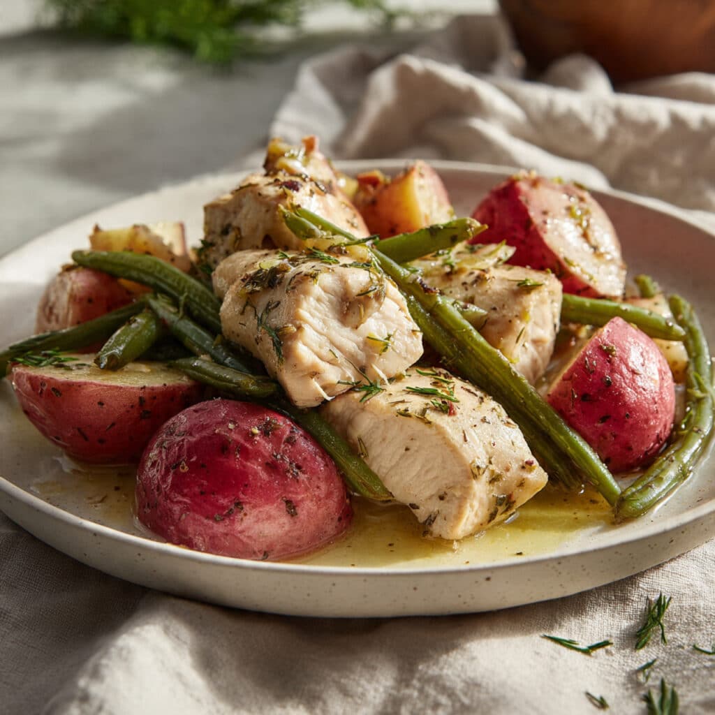 Crockpot Chicken Potatoes and Green Beans