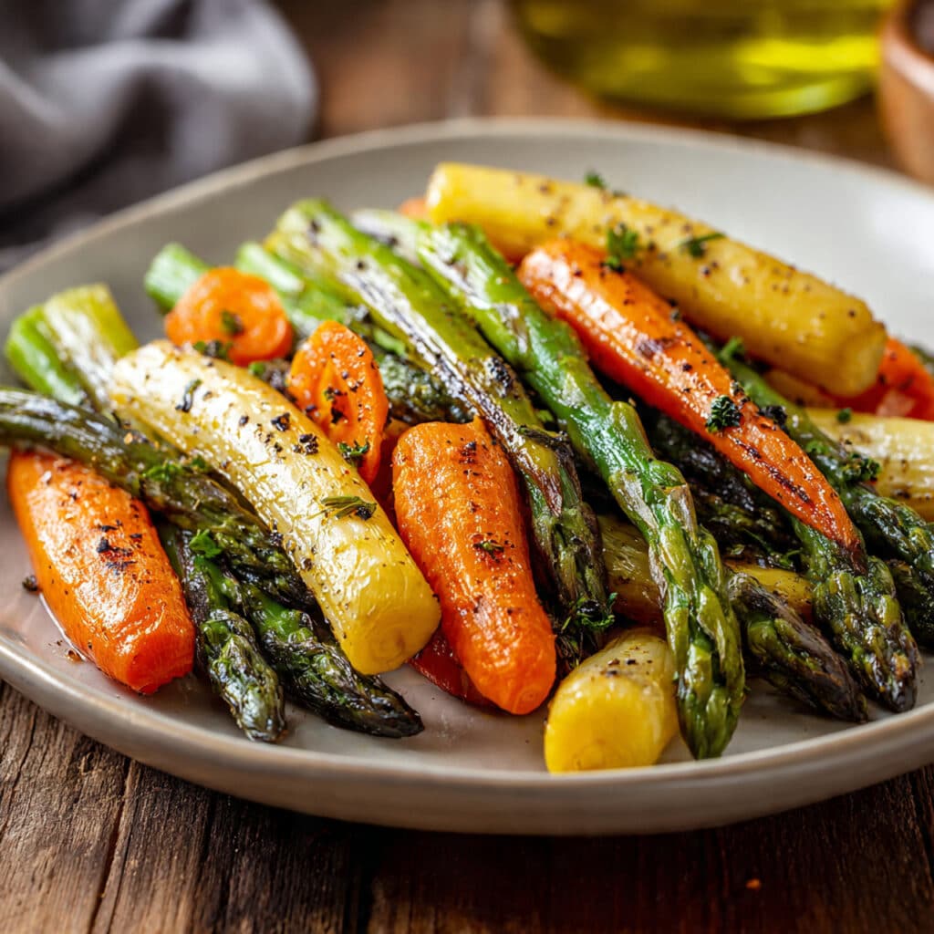 Roasted Asparagus and Carrots
