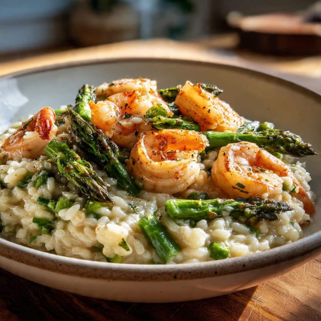 Shrimp and Asparagus Risotto