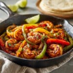 Skillet Shrimp Fajitas