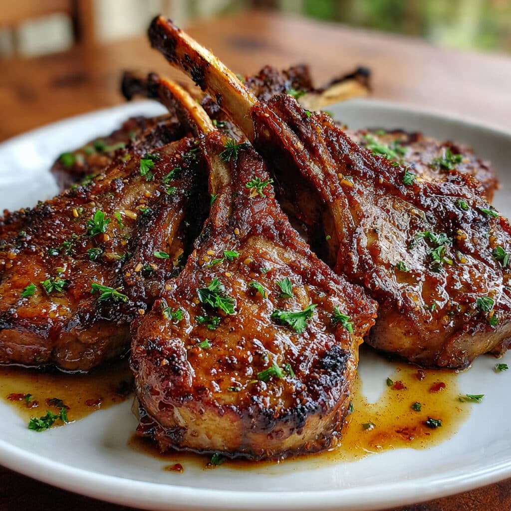 Honey Garlic Glazed Lamb Chops
