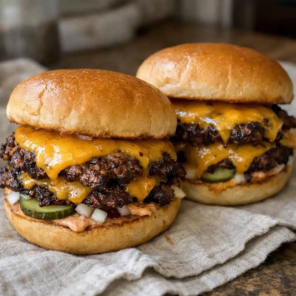 Cheddar Smash Burgers