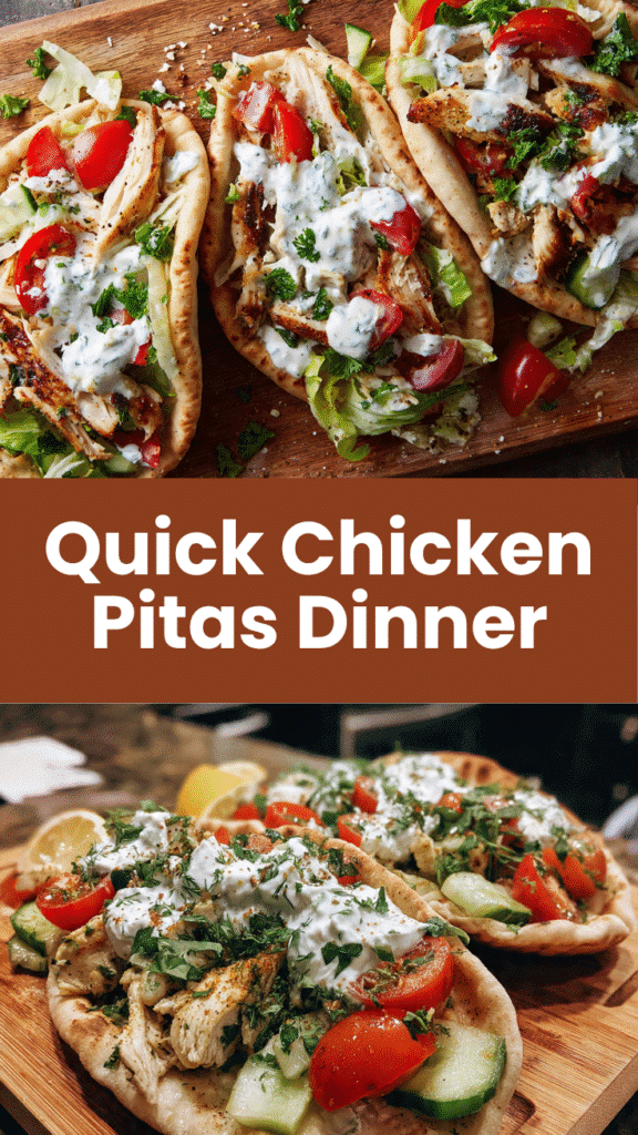 Chicken Pitas with Herby Ranch