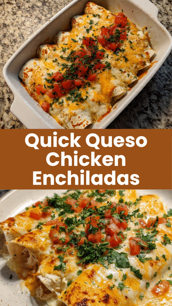 Queso Chicken Enchiladas