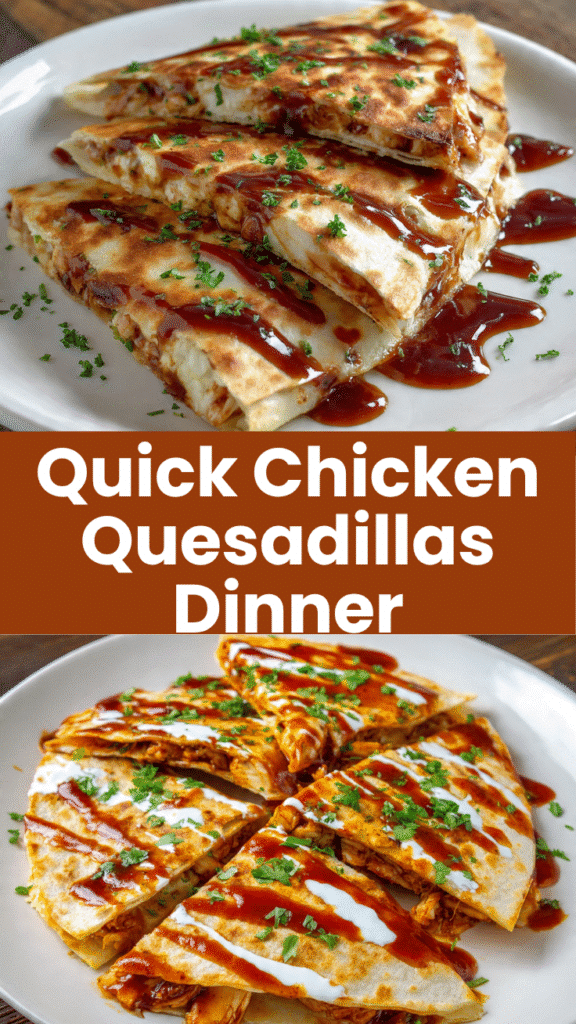 Hot Honey BBQ Chicken Quesadillas