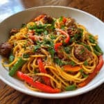Honey Garlic Sausage Pasta Skillet