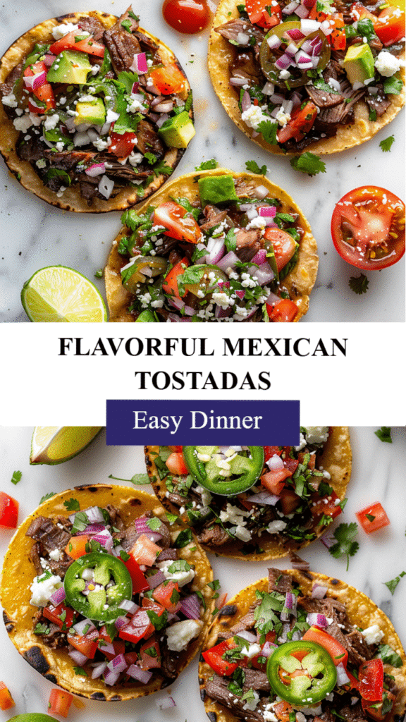Mexican Tostadas de Carne Asada