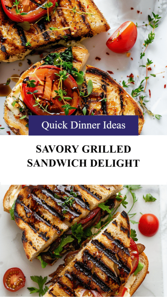 Grilled Balsamic Vinaigrette Sandwich Melt