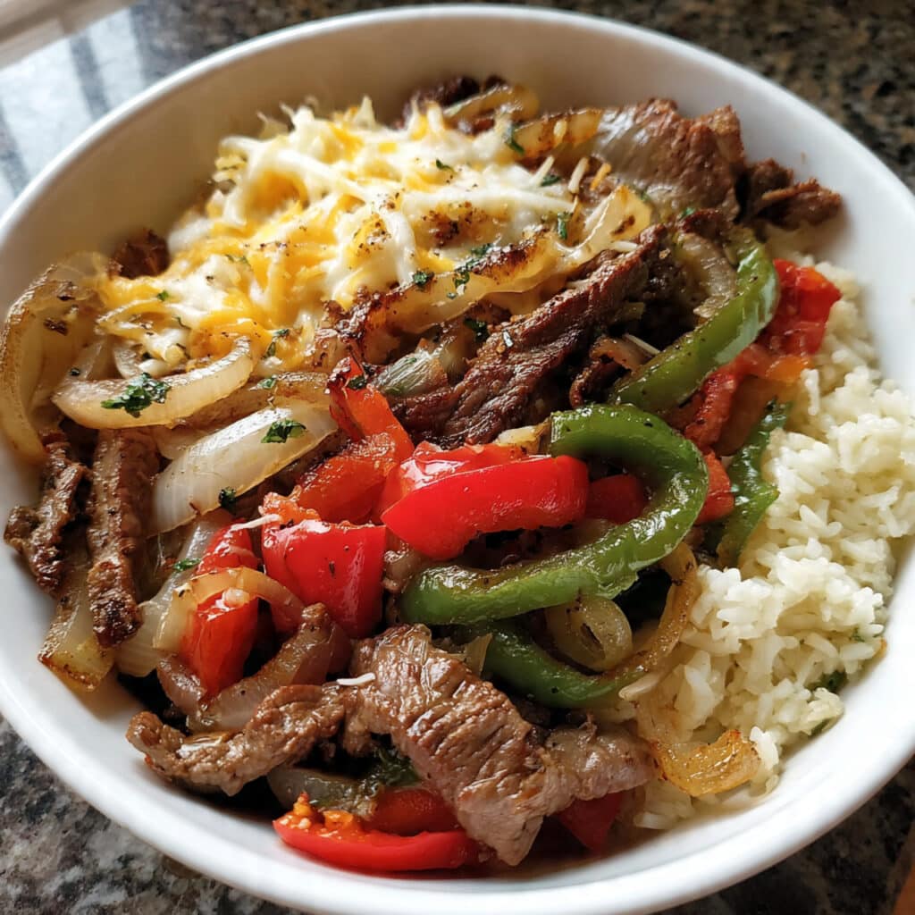 Philly Cheesesteak Bowls