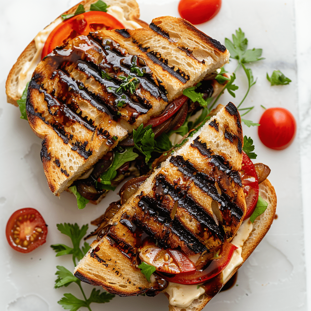Grilled Balsamic Vinaigrette Sandwich Melt