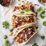 Smoky BBQ Chicken Coleslaw Wraps