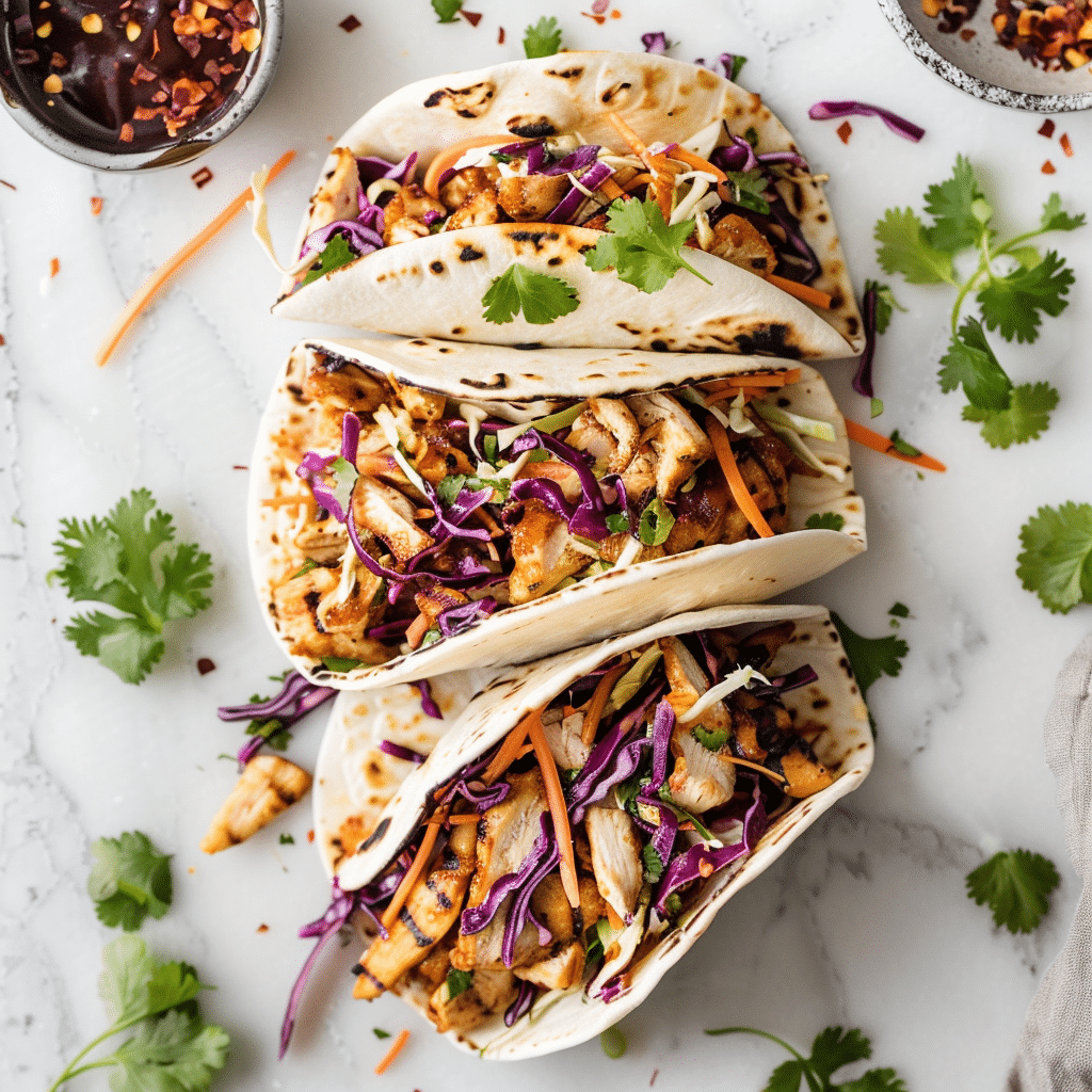Smoky BBQ Chicken Coleslaw Wraps