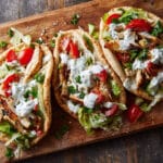 Chicken Pitas with Herby Ranch