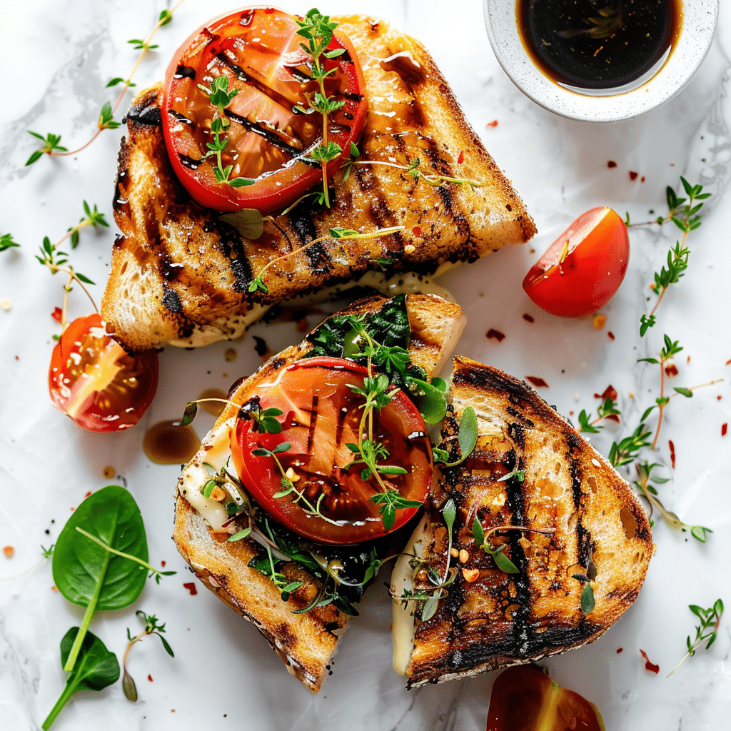 Grilled Balsamic Vinaigrette Sandwich Melt