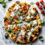 Tzatziki Chicken Veggie Naan Pizza