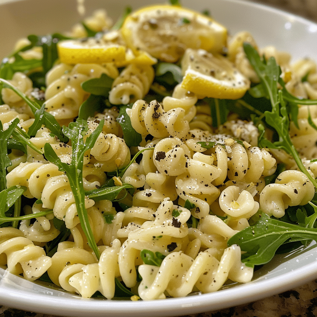 Lemon Arugula Pasta Salad