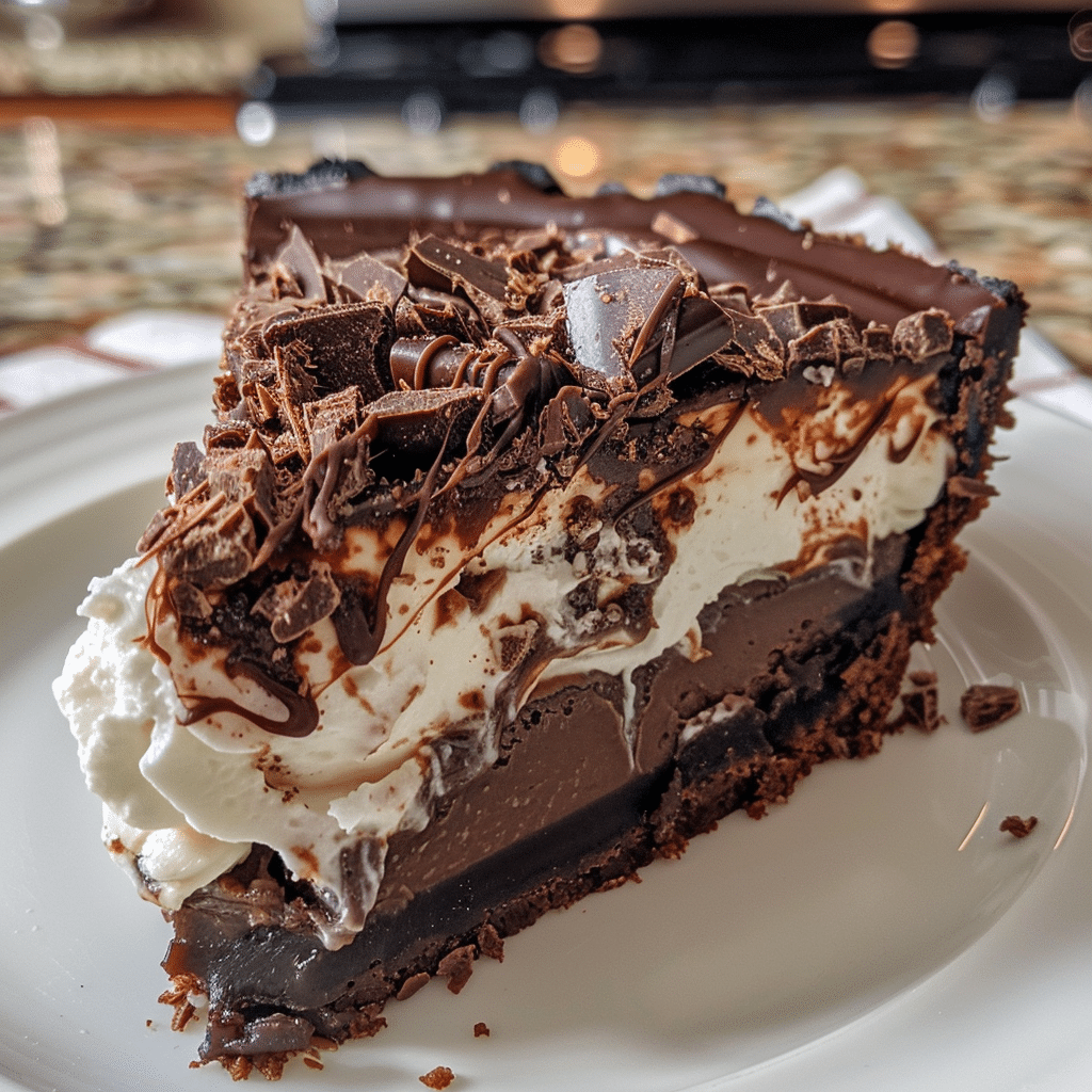 Mississippi Mud Brownie Pie