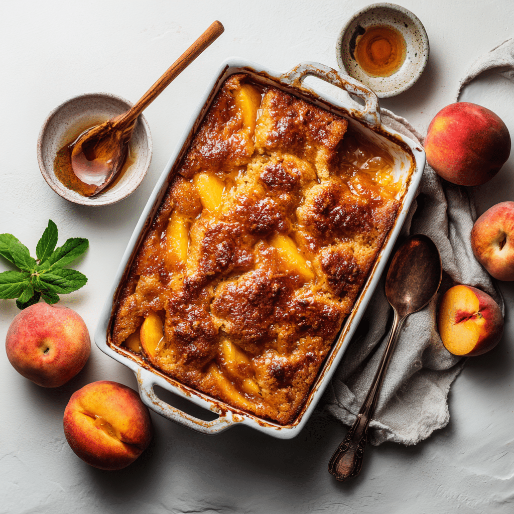 Peach Cobbler with Cake Mix