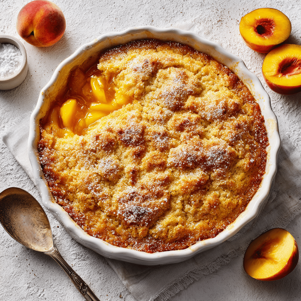Peach Cobbler with Cake Mix