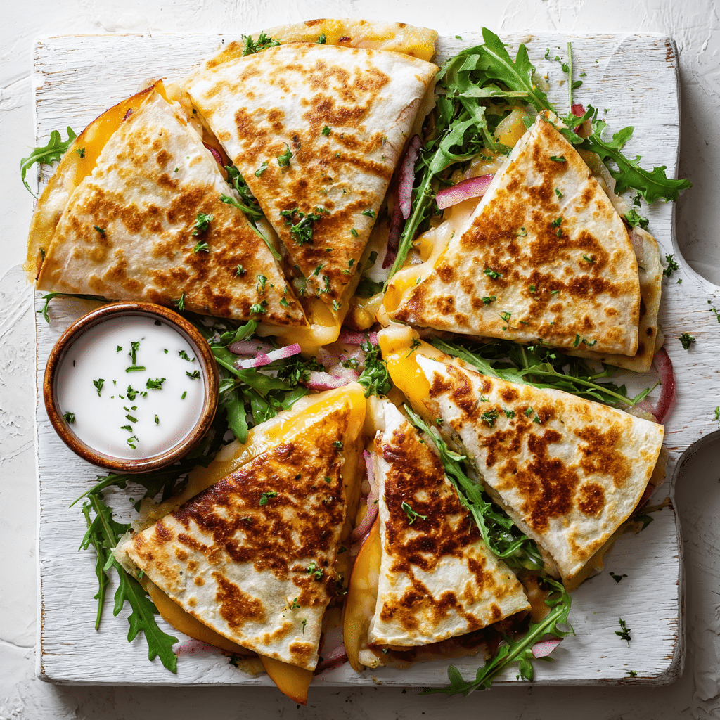 Peach Quesadillas