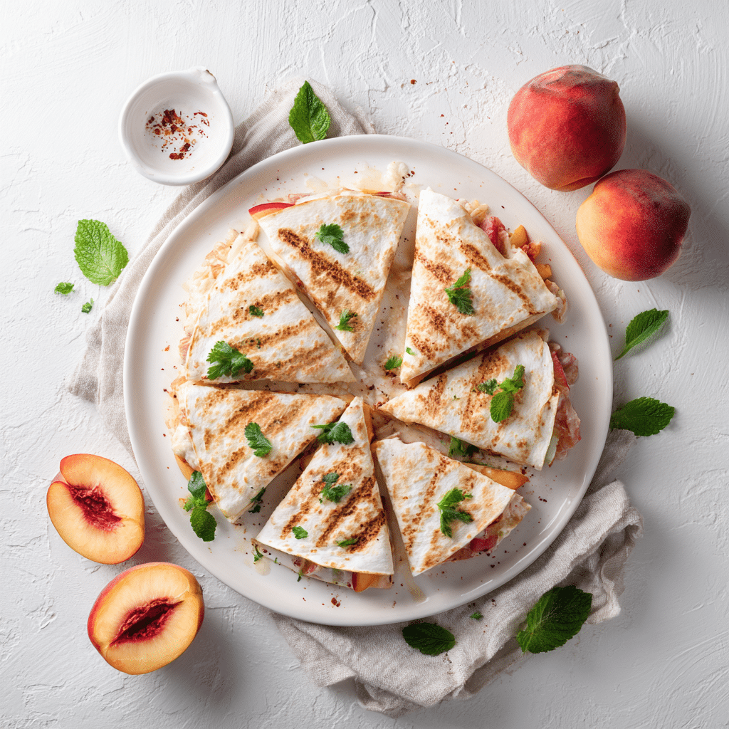 Peach Quesadillas
