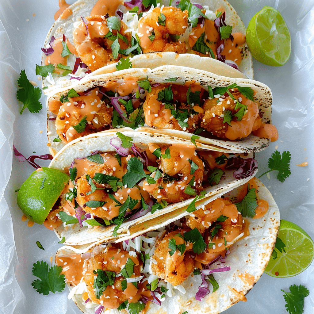 Air Fryer Bang Bang Shrimp Tacos