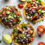 Mexican Tostadas de Carne Asada