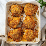 Air Fryer Chicken Thighs with Panko Breadcrumbs
