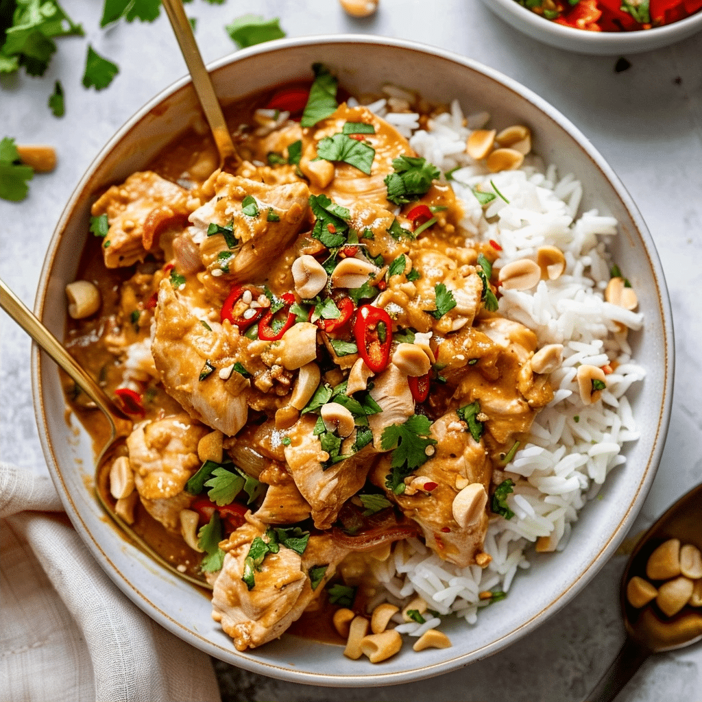 Slow Cooker Peanut Chicken: Easy Weeknight Dinner