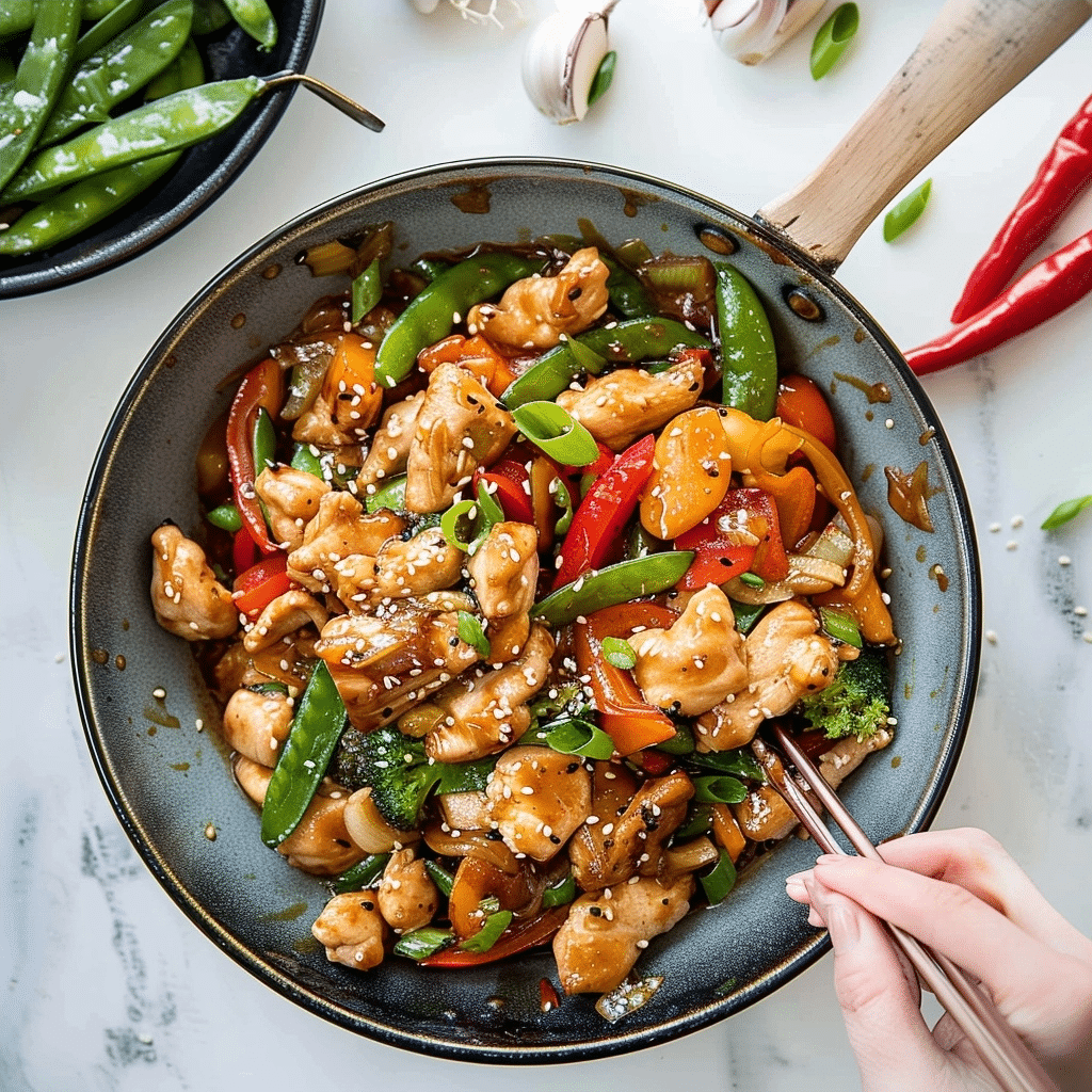 Garlic Sesame Chicken Stir Fry Recipe