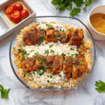 High Protein Creamy Cajun Chicken with Garlic Rice