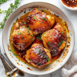 Baked Honey Garlic Chicken Thighs Recipe