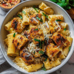 Garlic Butter Chicken with Rigatoni and Parmesan