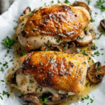 Garlic Butter Mushroom Stuffed Chicken Recipe