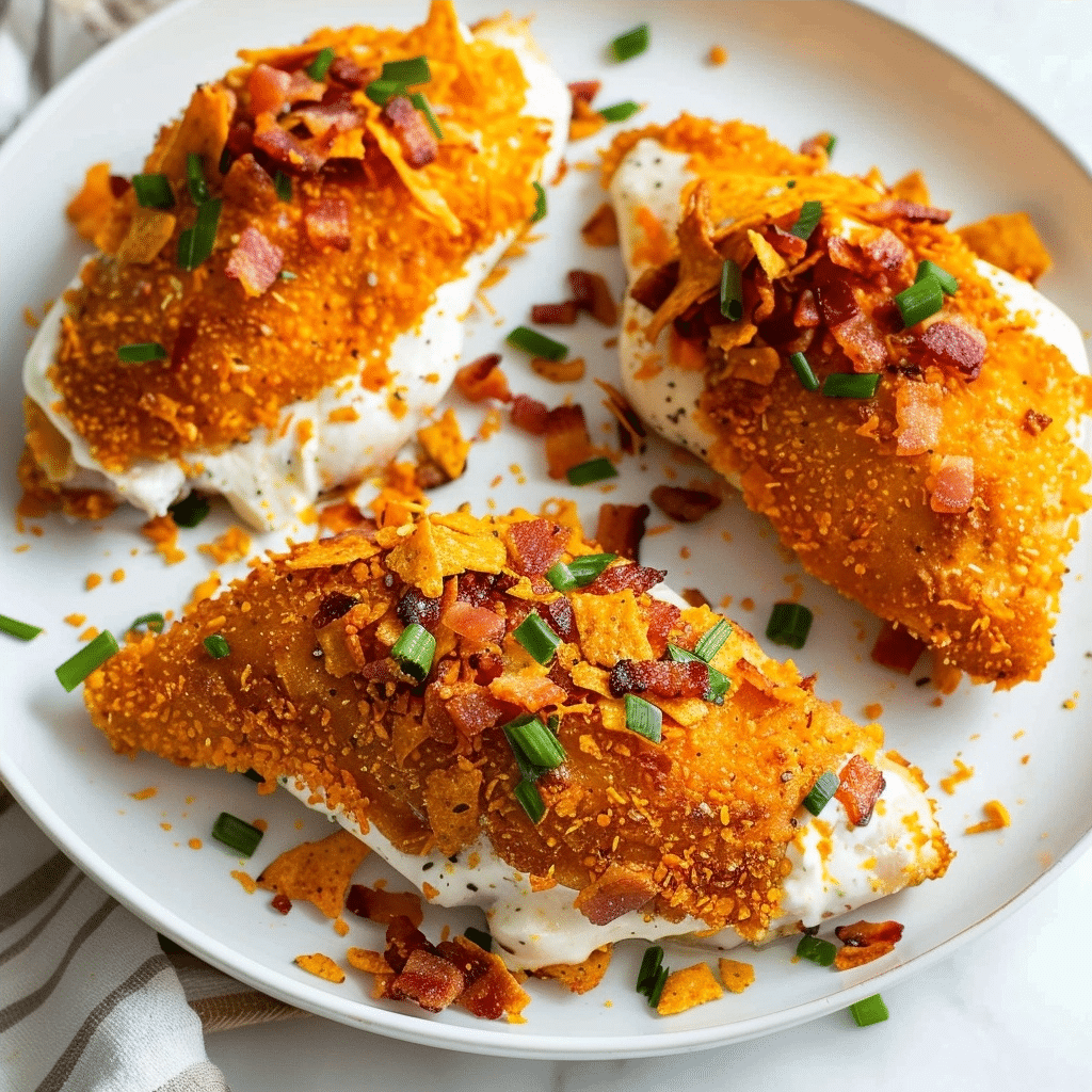Cream Cheese and Bacon Stuffed Doritos Chicken