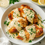Parmesan Crusted Chicken with Lemon Cream Sauce