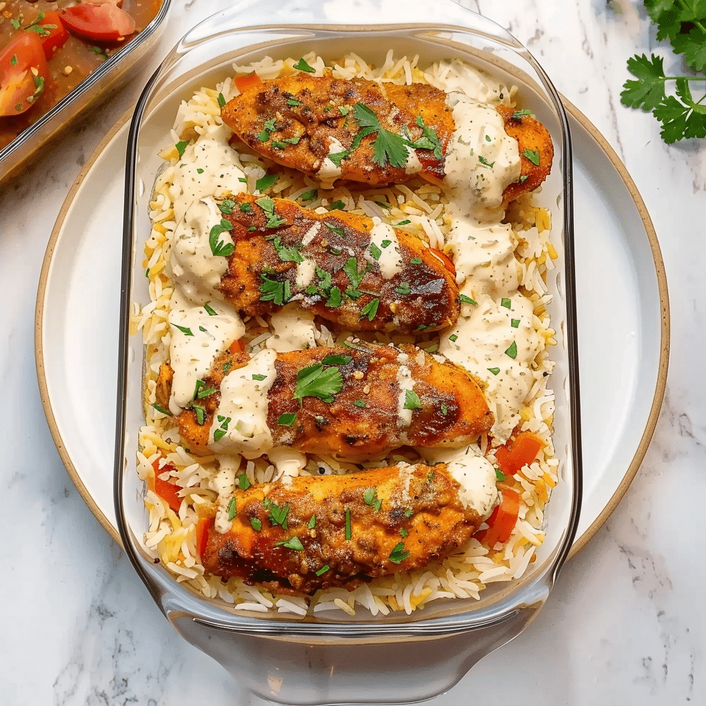 High Protein Creamy Cajun Chicken with Garlic Rice