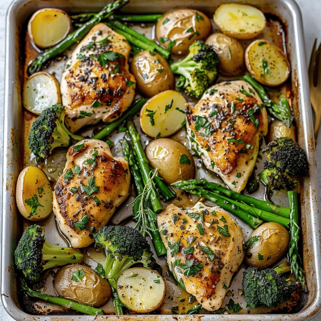 Sheet Pan Garlic Butter Chicken: A Simple Dinner