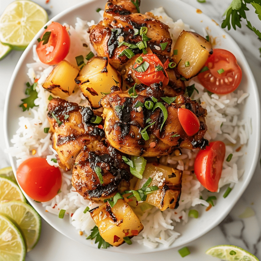Hawaiian Chicken with Coconut Rice