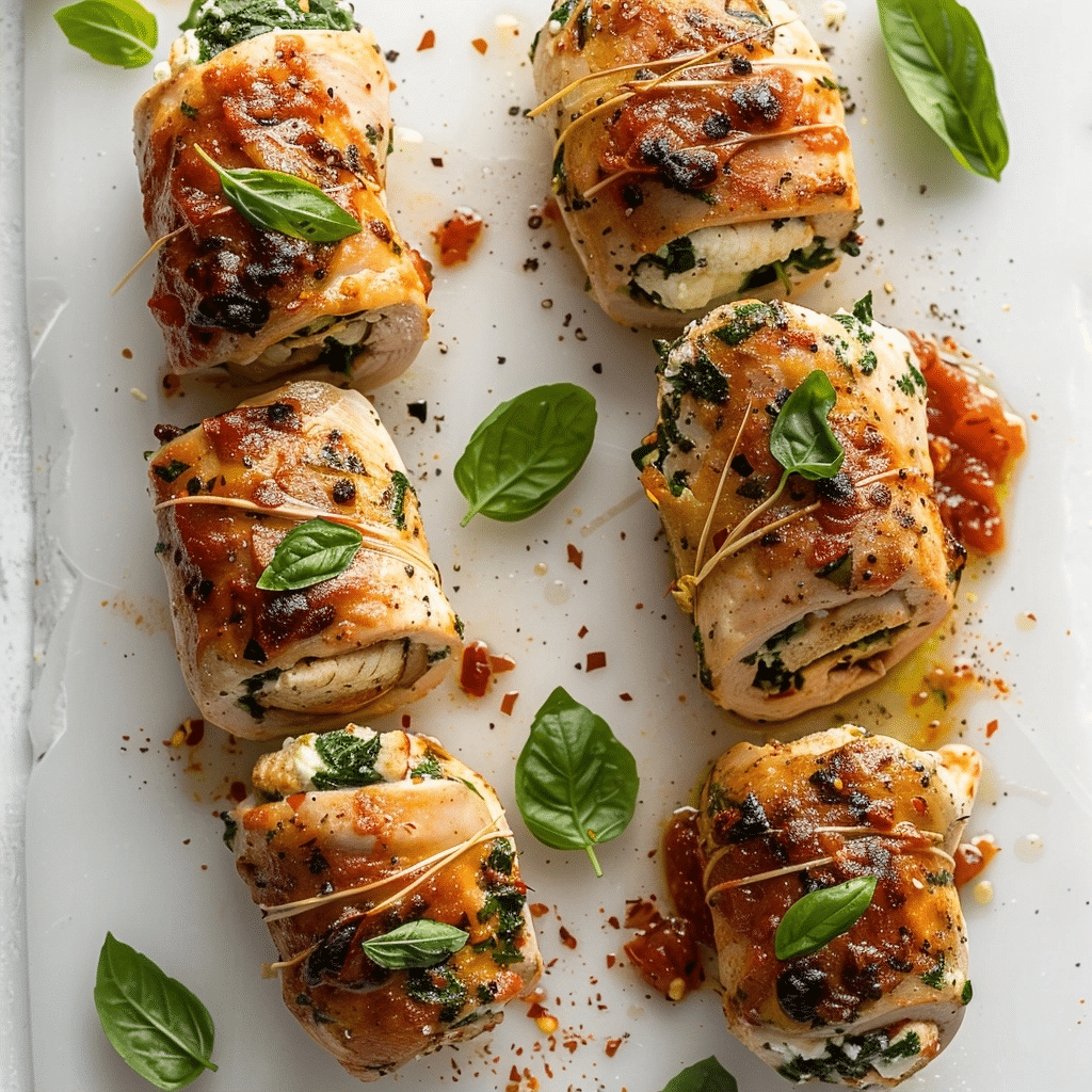 Herbed Ricotta Stuffed Chicken Rolls Recipe